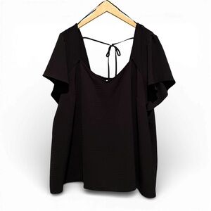 Penningtons Black Flutter Sleeve Blouse